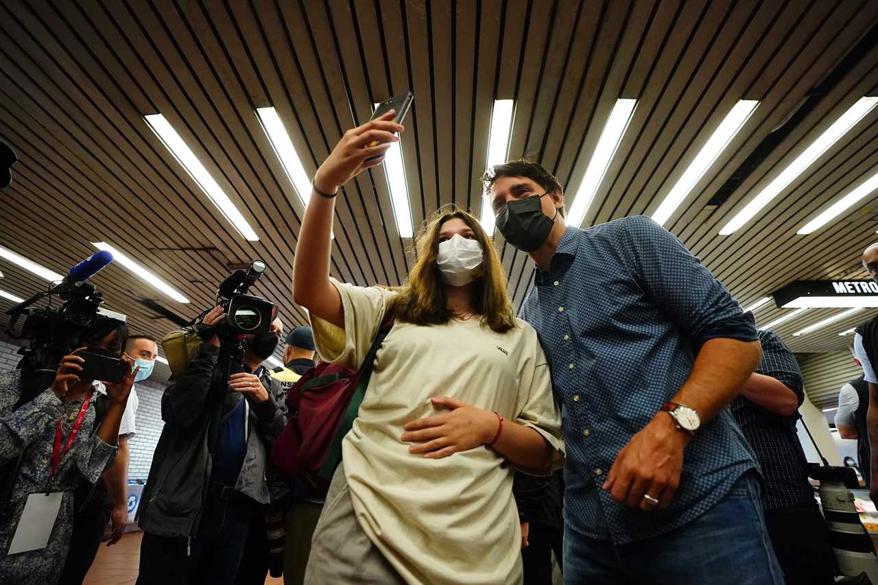 Prime Minister Justin Trudeau at a Montreal Metro station on Sept. 21, 2021. (Sean Kilpatrick/Canadian Press)