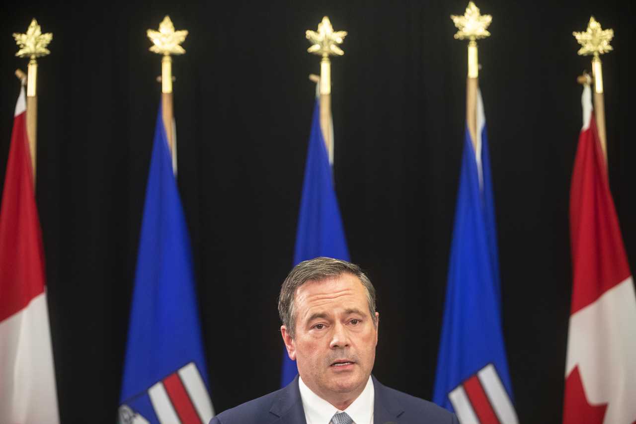 Alberta Premier Jason Kenney in Edmonton on Sept. 21, 2021. (Jason Franson/Canadian Press)