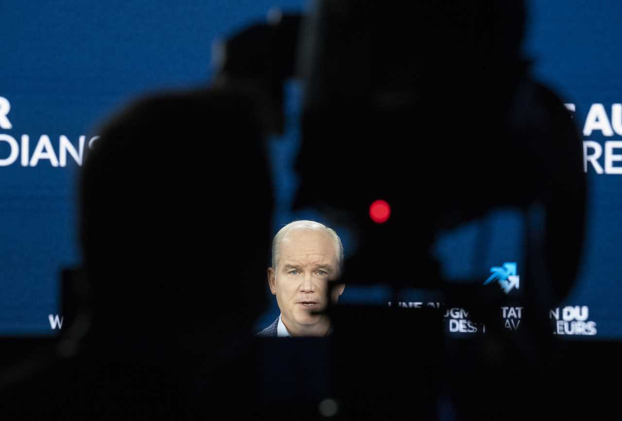 Conservative Leader Erin O'Toole speaks to the media in Ottawa, Monday, Sept. 6, 2021. Canadians will vote in a federal election Sept. 20th. THE CANADIAN PRESS/Frank Gunn