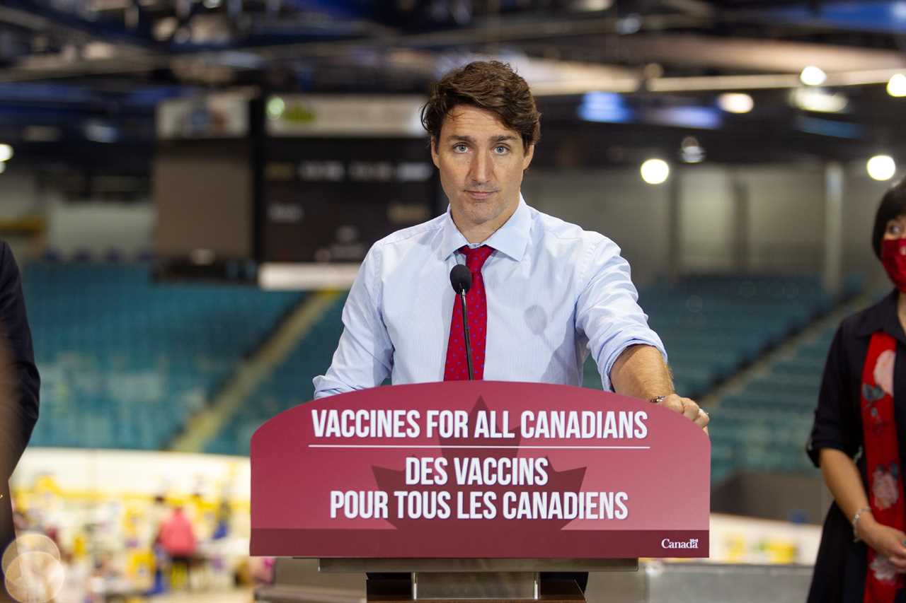 Trudeau makes at an announcement in Moncton, N.B., on July 27, 2021 (Ron Ward/CP)