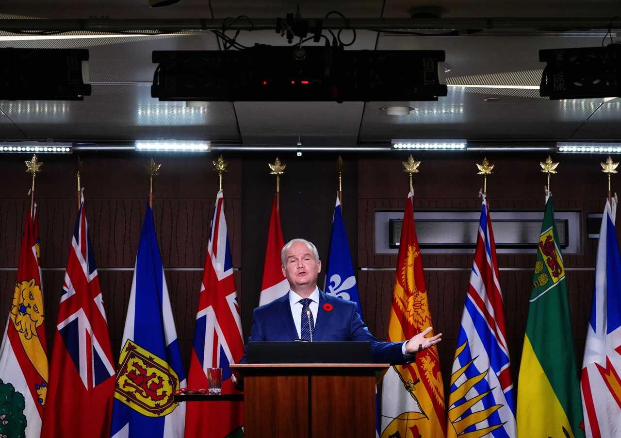 Erin O’Toole in Ottawa on Nov. 9, 2021. (Sean Kilpatrick/Canadian Press)