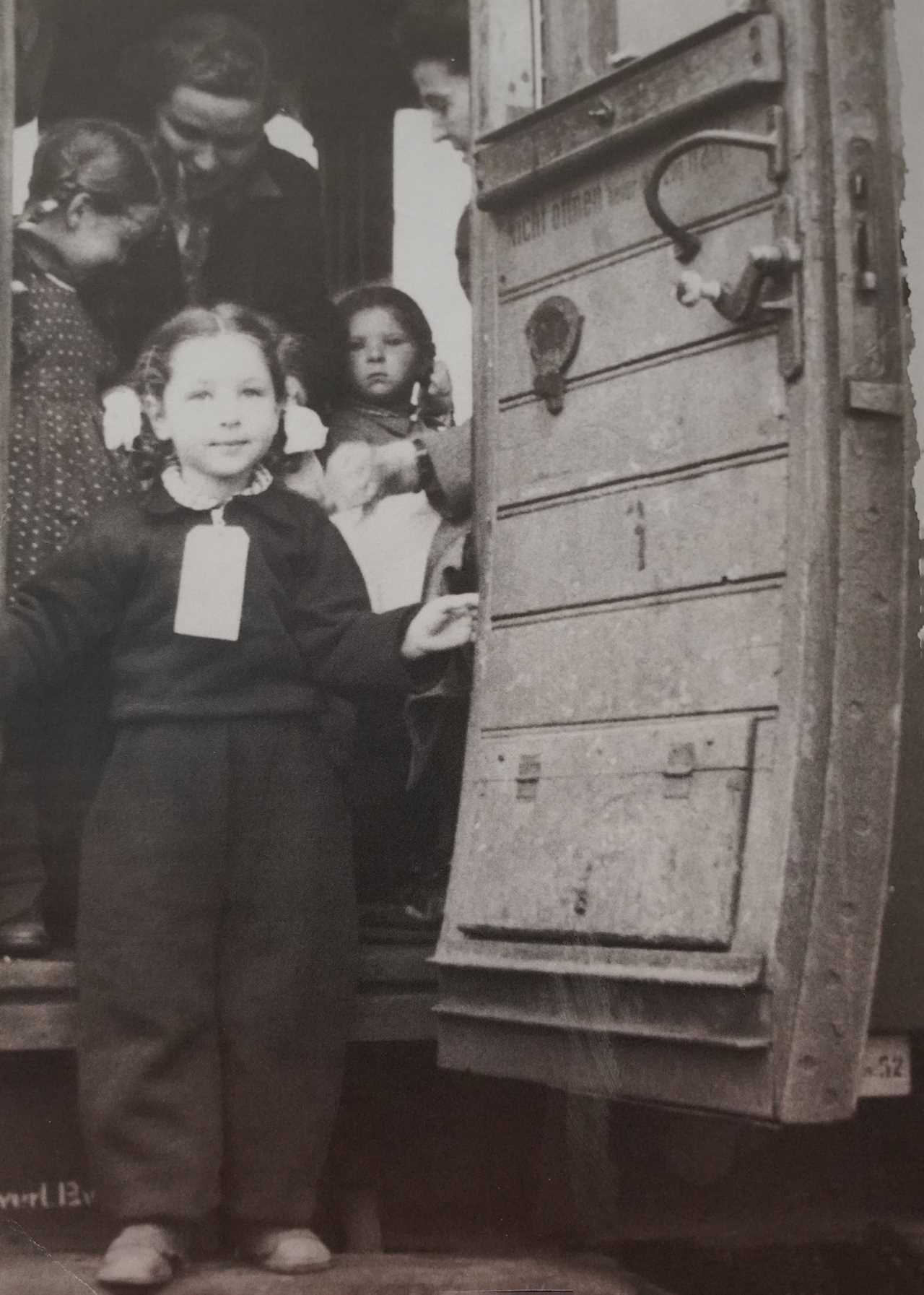 Abella boarding the train to Bremerhaven, the port where her family would take a boat to Canada (Courtesy of Rosalie Abella)