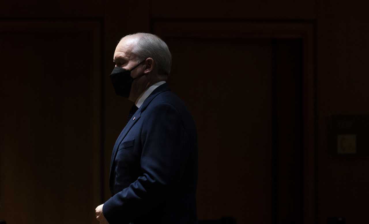 O’Toole leaves a news conference, Jan. 24, 2022 in Ottawa. (Adrian Wyld/The Canadian Press)