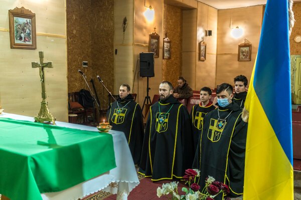 A Roman Catholic prayer service for peace in Pionerske, Ukraine, on Friday.