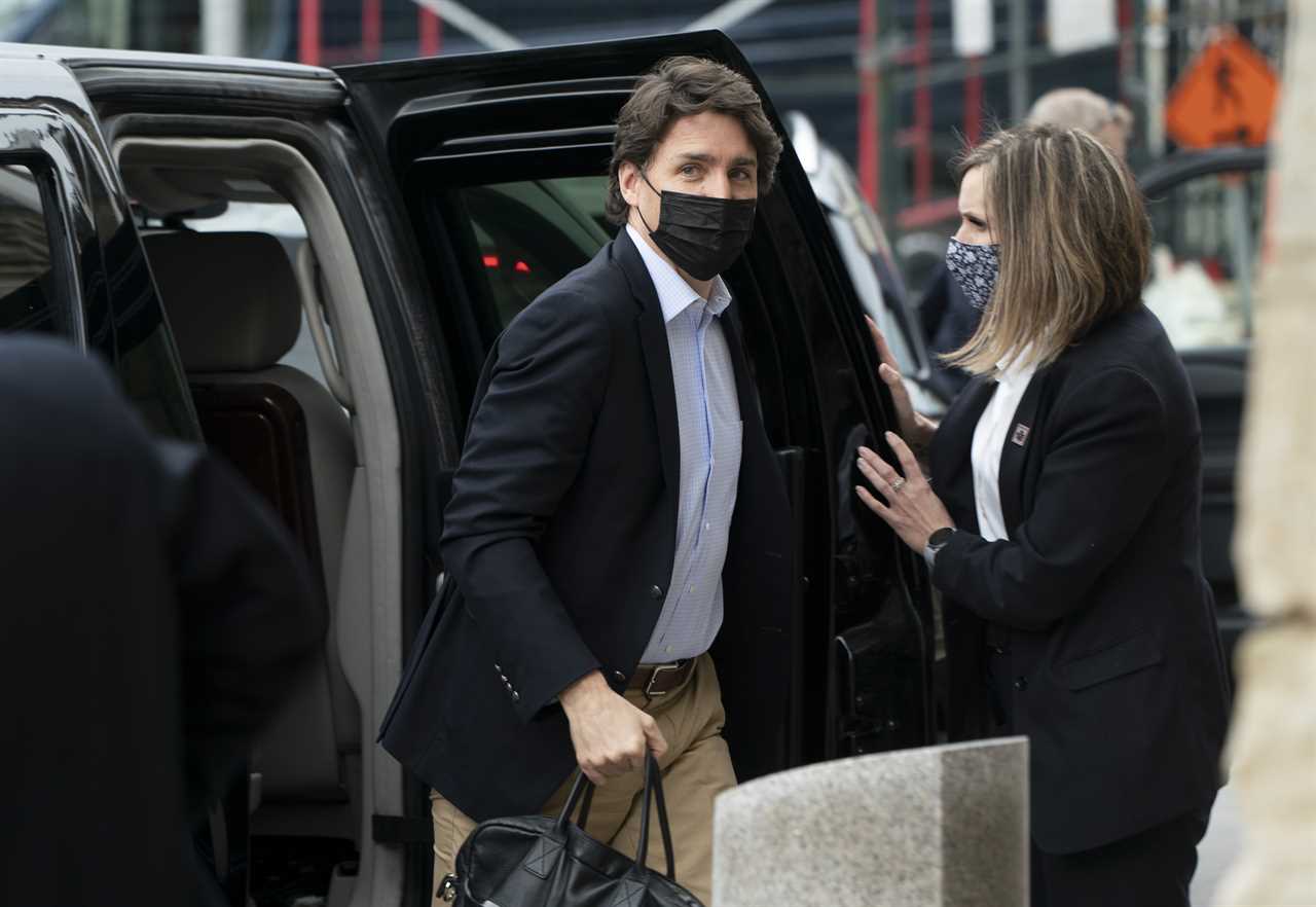 Trudeau arrives on Parliament Hill, April 25, 2022 in Ottawa. (Adrian Wyld/The Canadian Press)