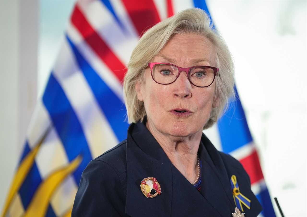 Federal Minister of Mental Health and Addictions and Associate Minister of Health Carolyn Bennett speaks during a news conference after British Columbia was granted an exemption to decriminalize possession of some illegal drugs for personal use, in Vancouver, on May 31, 2022. (Darryl Dyck/The Canadian Press)